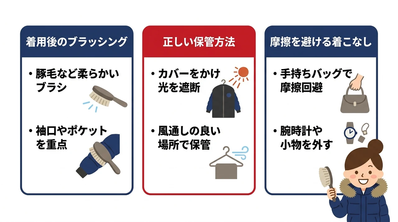 カナダグースの色褪せを防ぐ日常ケア