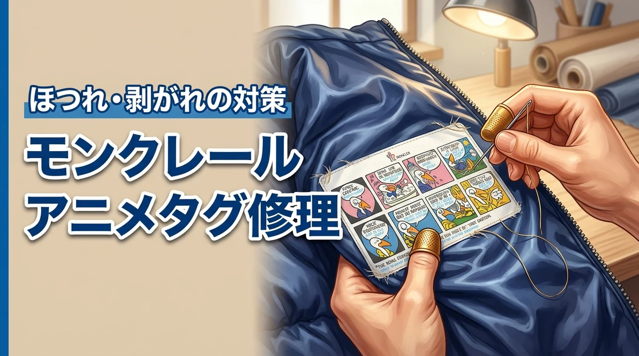 モンクレールのアニメタグ修理は自分でできる？ほつれ・剥がれ対策と依頼先の選び方
