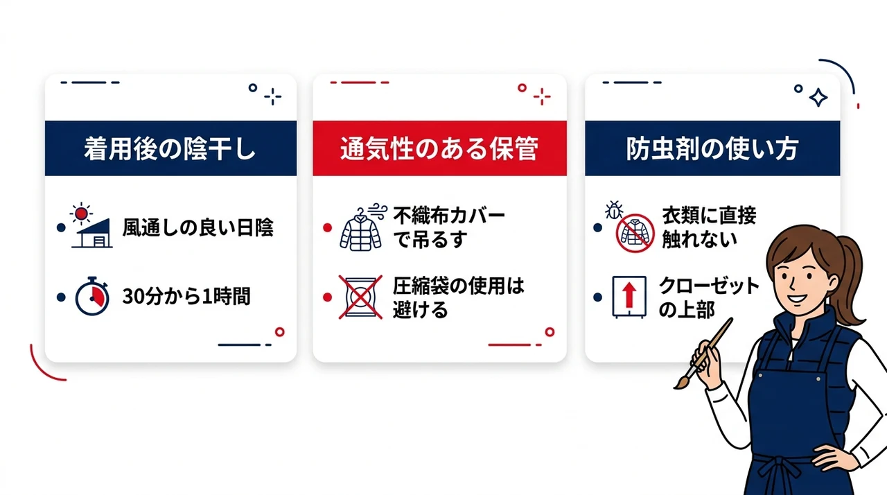 モンクレールの色褪せを防ぐための日常ケア