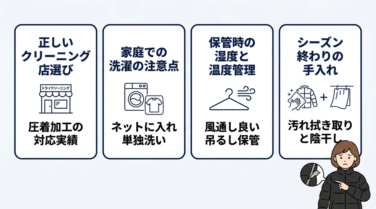 水沢ダウンの剥がれを防ぐメンテナンス方法
