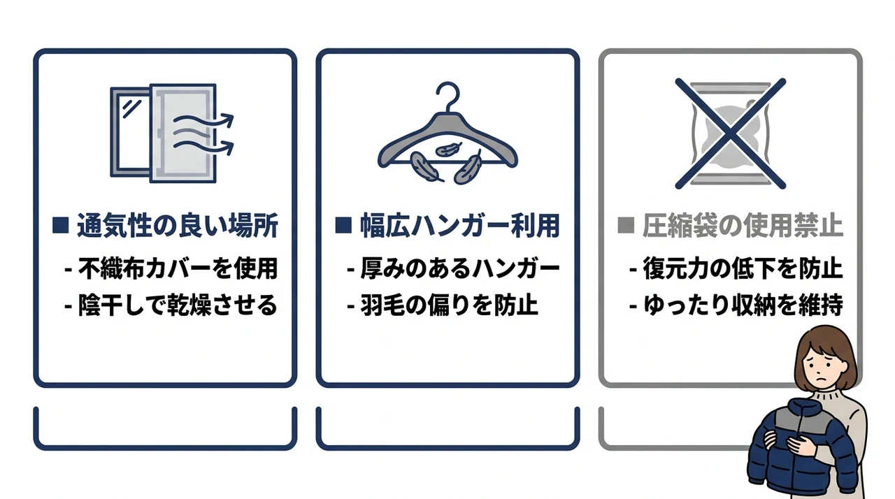 モンクレールのぺちゃんこを防ぐ正しい保管方法