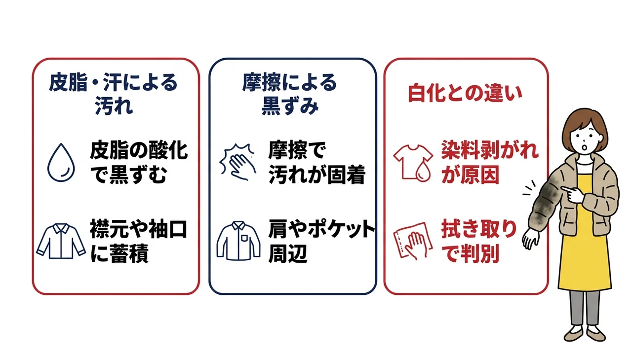 カナダグースの黒ずみが発生する原因と特徴