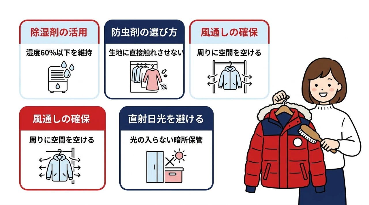 カナダグースを夏に保管する際の湿気・カビ対策