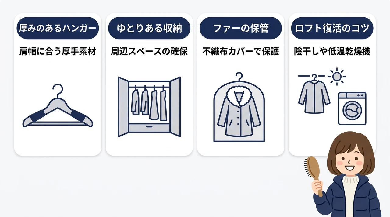 カナダグースの型崩れを防ぐハンガーと収納のコツ