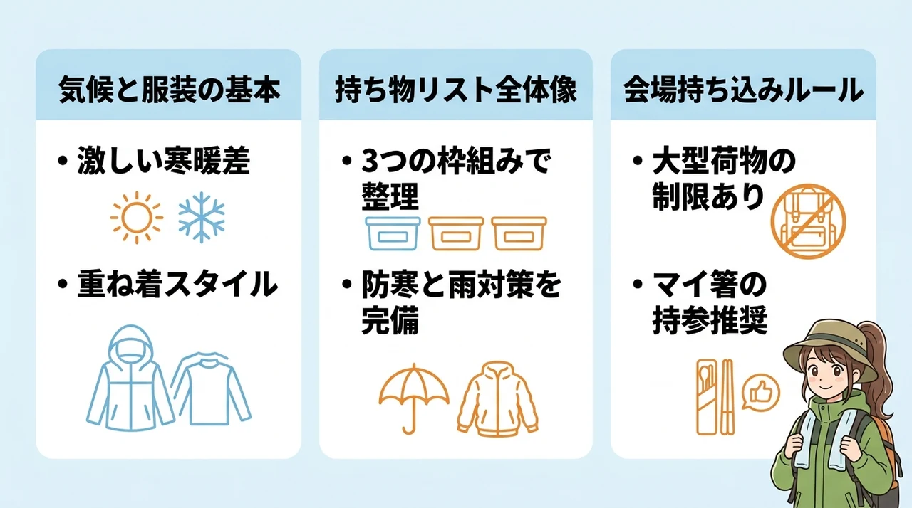 LIVE AZUMAの持ち物準備｜初心者が最初に知るべき基本