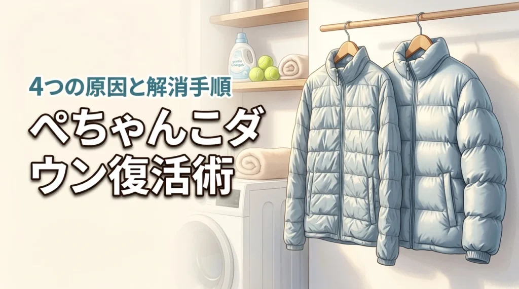 ダウンをクリーニングしてぺちゃんこになる4つの原因とふっくら復活させる手順