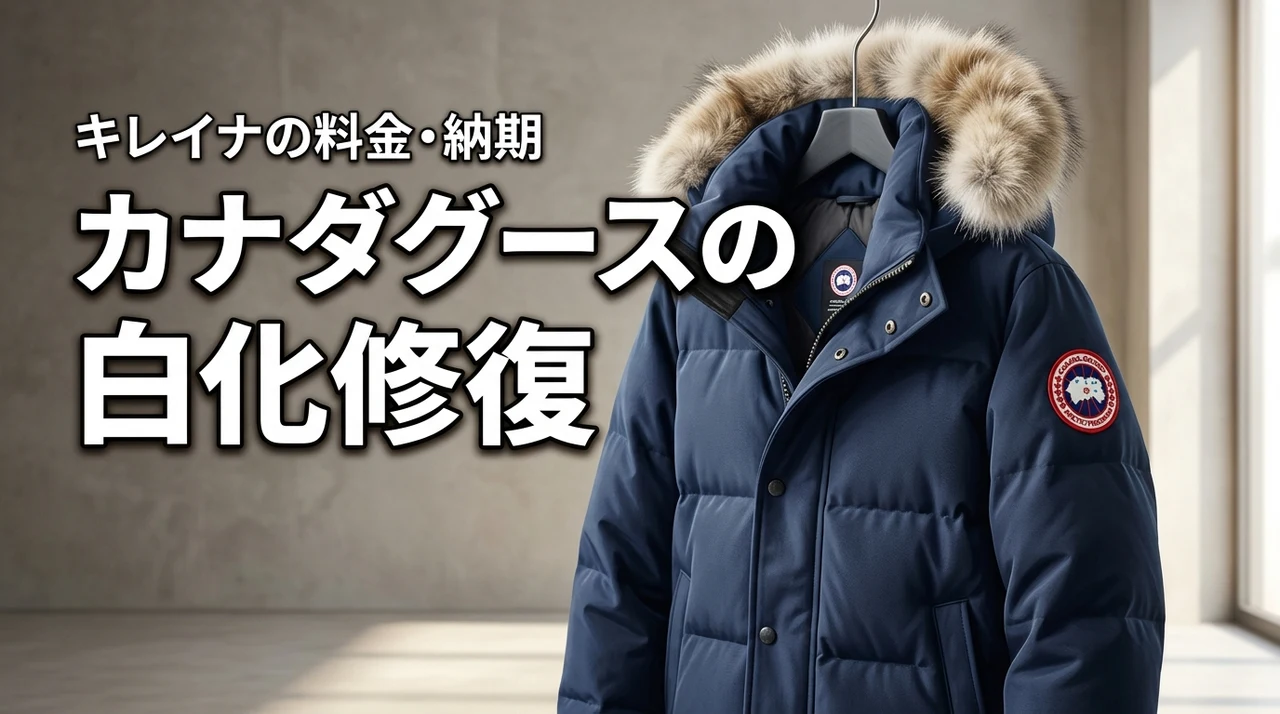 カナダグースの白化はキレイナで直る?気になる料金や納期、デメリットも検証(記事のアイキャッチ画像)