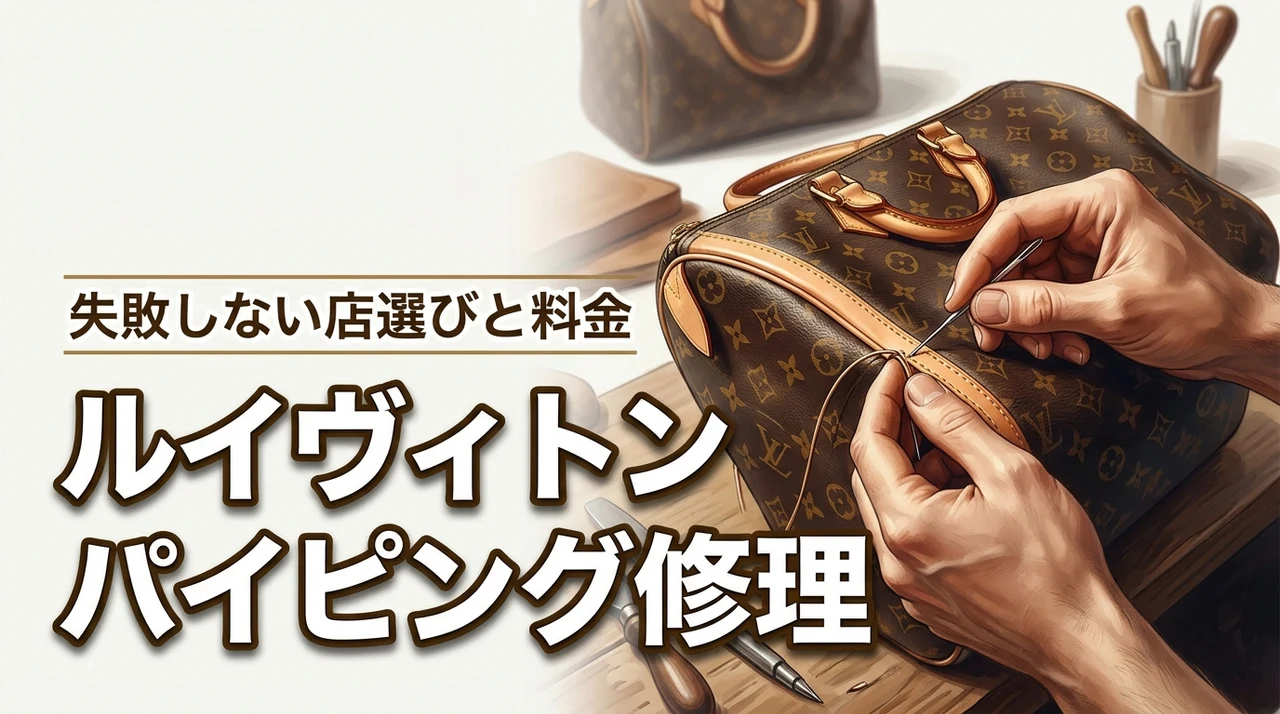 【損をしない】ルイヴィトンのパイピング修理と料金！正規店と専門店の使い分け（記事のアイキャッチ画像）