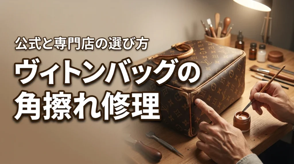 ルイヴィトンのバッグの角擦れを修理したい！公式と専門店で迷った時の選び方（記事のアイキャッチ画像）